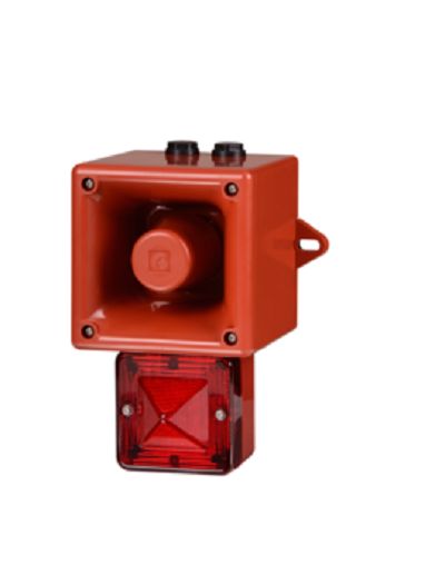 e2s AL105NX Series Green Beacon-Sounder Combination, IP66 24V Wall 113 dB @ 1m