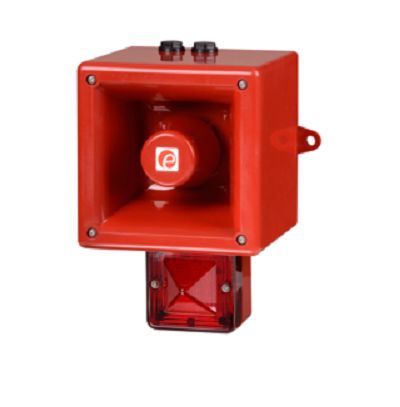 e2s AL112NX Series Amber Beacon-Sounder Combination, IP66 115V Wall 120 dB @ 1m