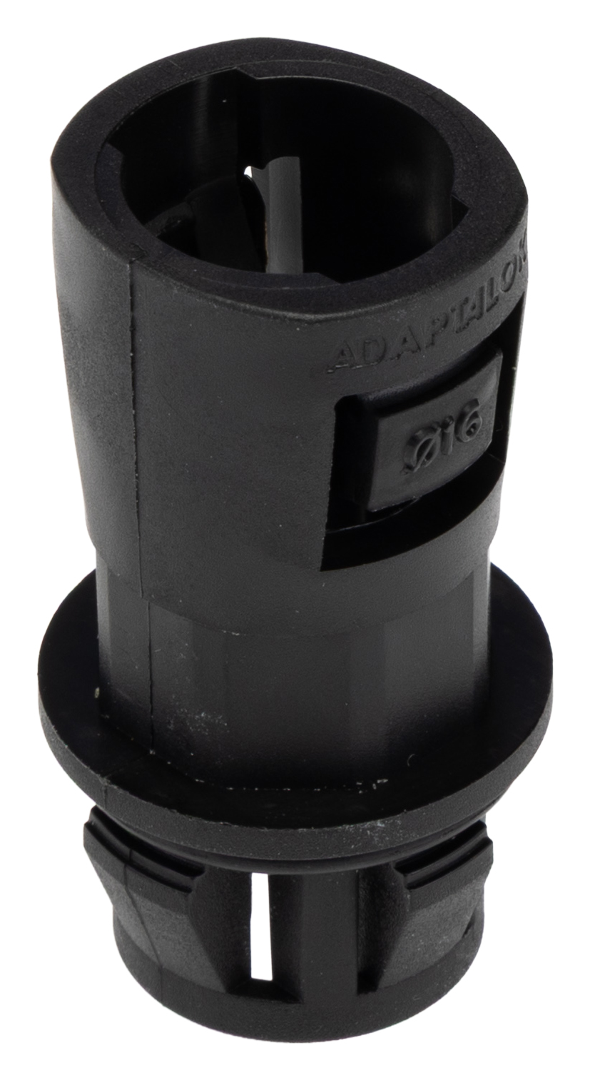 Adaptaflex Fitting Nickel Plated Brass, Conduit Fitting, 16 mm Nominal Size, M20, Polyamide 66, Black IP66 rating