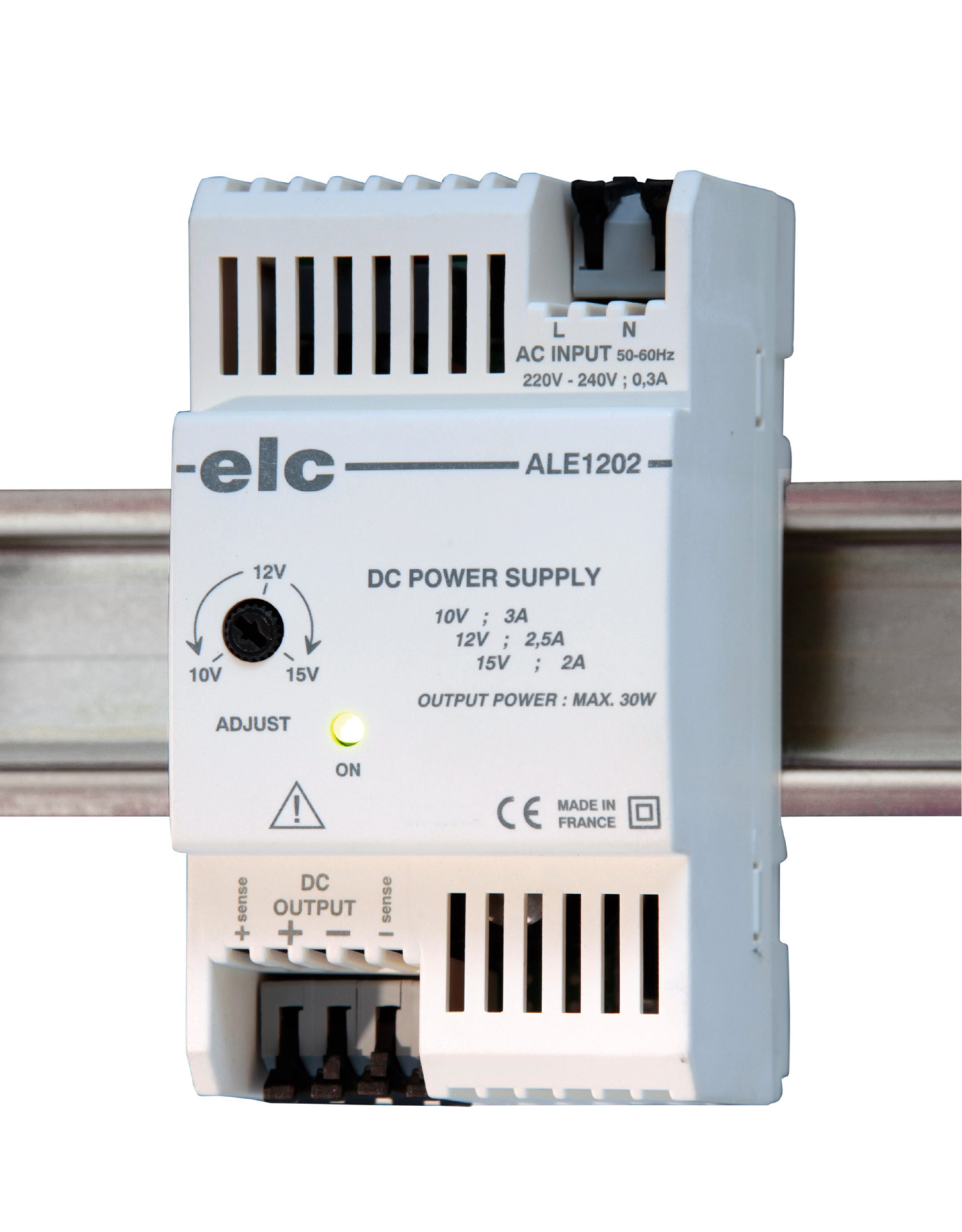 ELC ALE Switched Mode DIN Rail Power Supply 264V ac AC Input 15V dc, 2.5 A Output DC 30 W