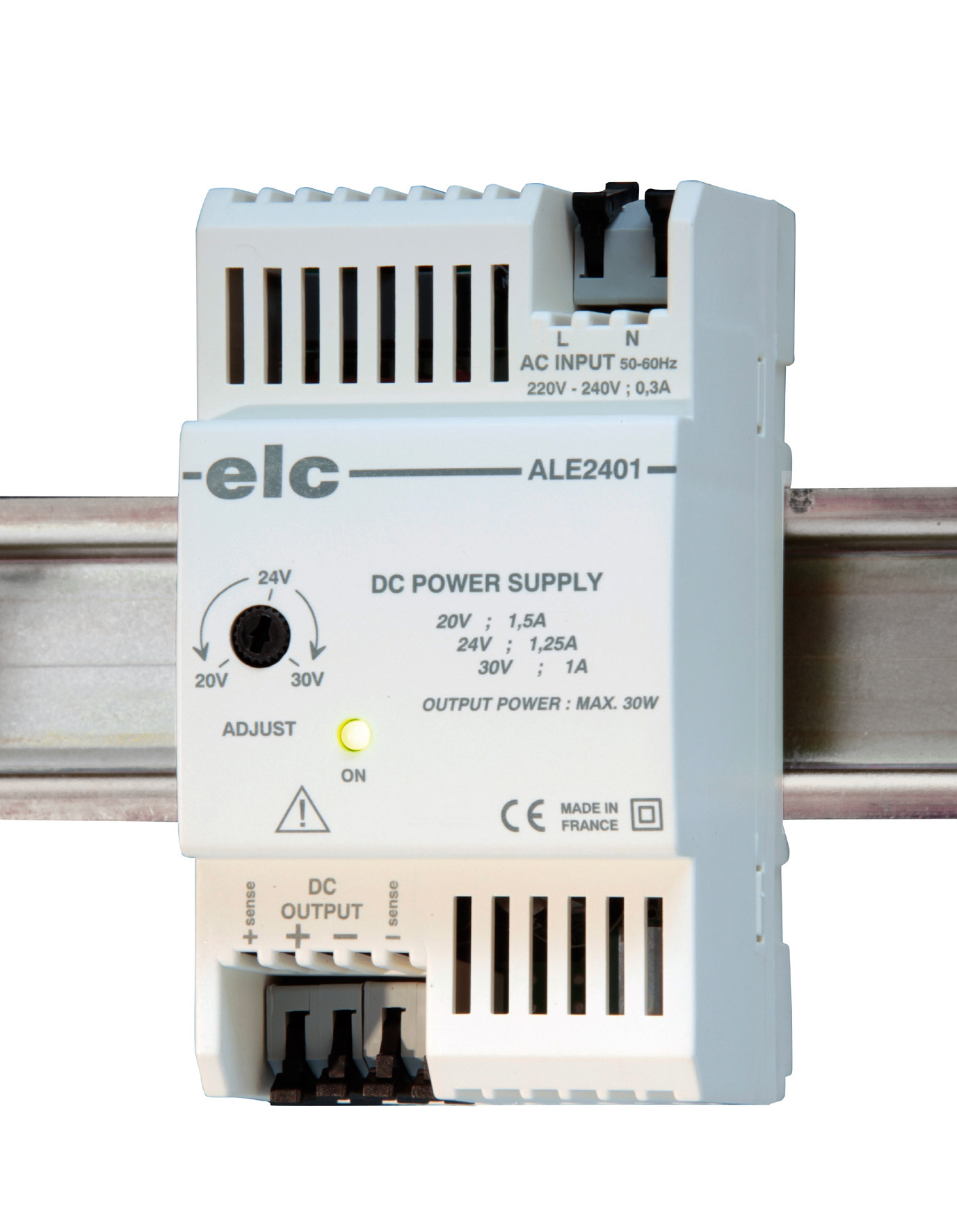 ELC ALE Switched Mode DIN Rail Power Supply 253V ac AC Input 24V dc, 1.25 A Output DC 30 W