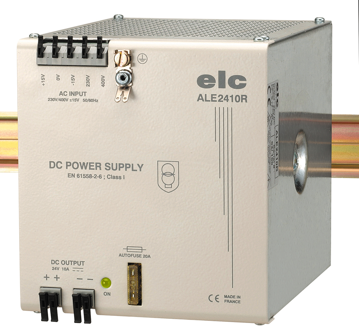 ELC ALE Linear DIN Rail Power Supply 400V ac AC Input 24V dc, 10 A Output DC 240 W