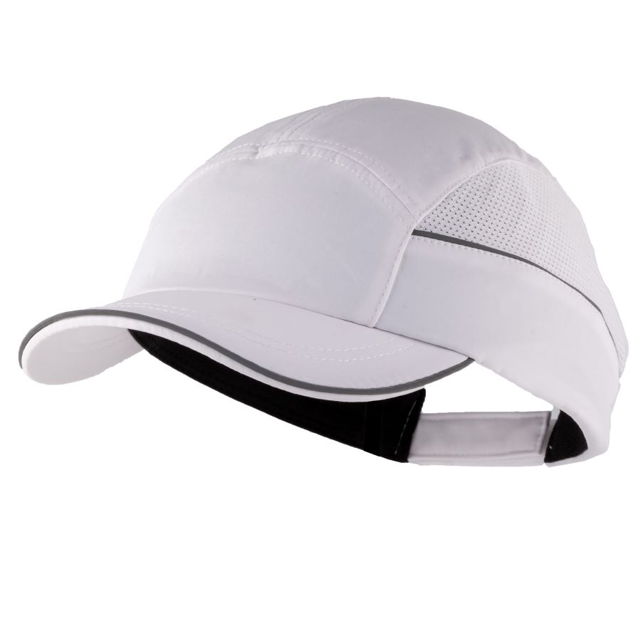 allc00v05 SURFLEX White Standard Bump Cap 100% Polyester