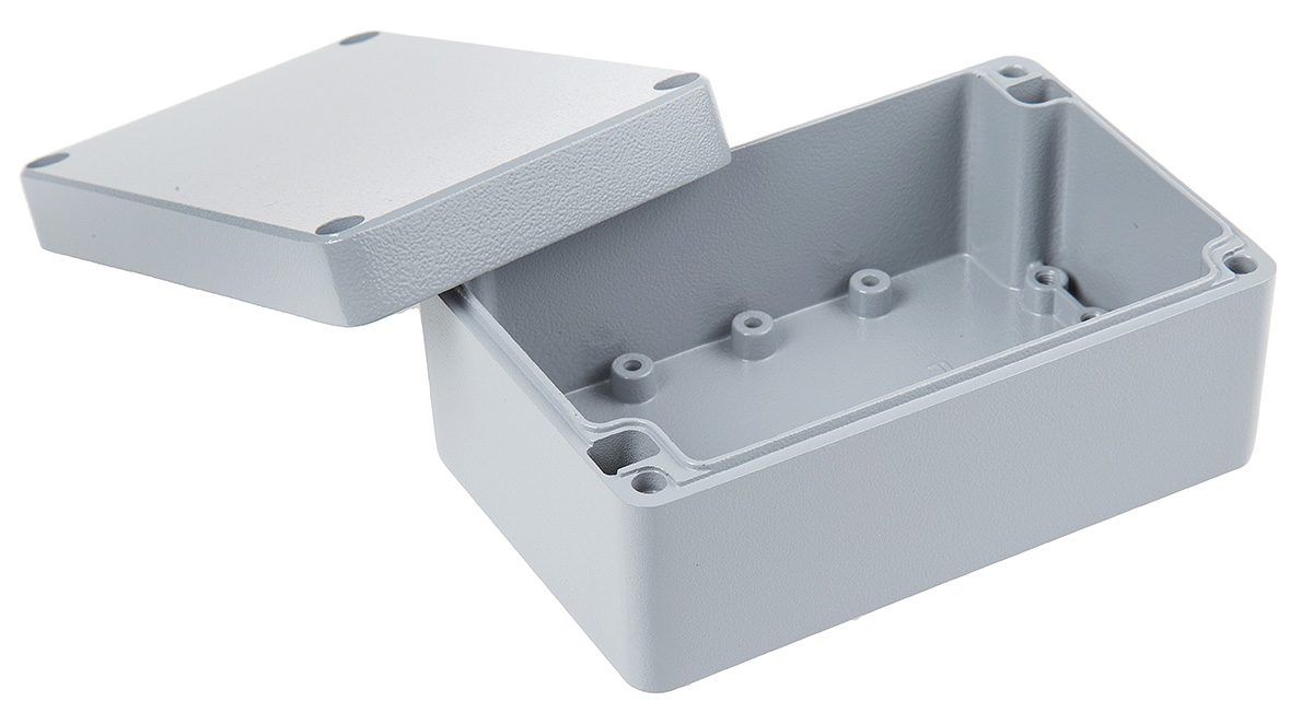 aln-081306-complete Fibox EURONORD Series Grey Aluminium Enclosure, IP66, IP67, IP68, IK08 57 mm, 127 mm, 82 mm