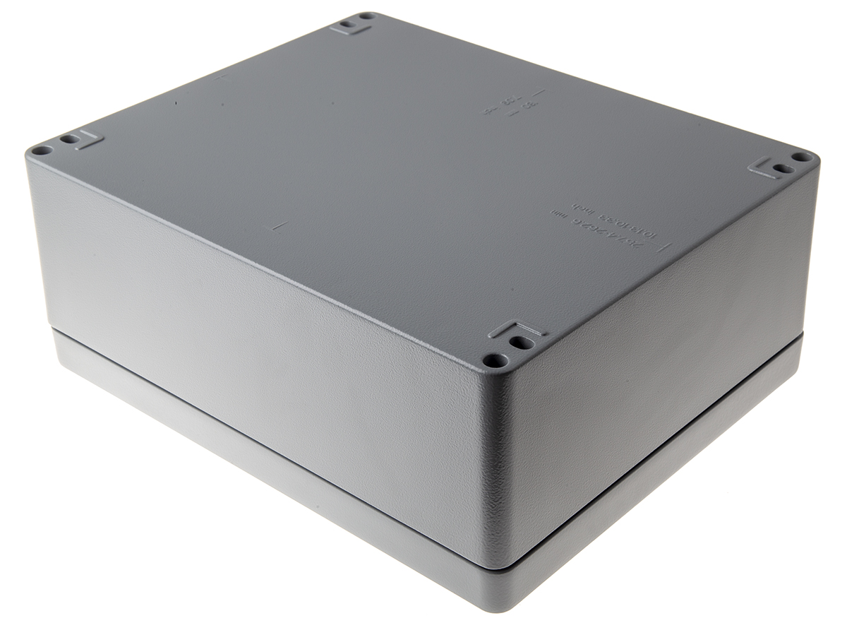aln-232811-complete Fibox EURONORD Series Grey Aluminium Enclosure, IP66, IP67, IP68, IK08 110 mm, 280 mm, 230 mm