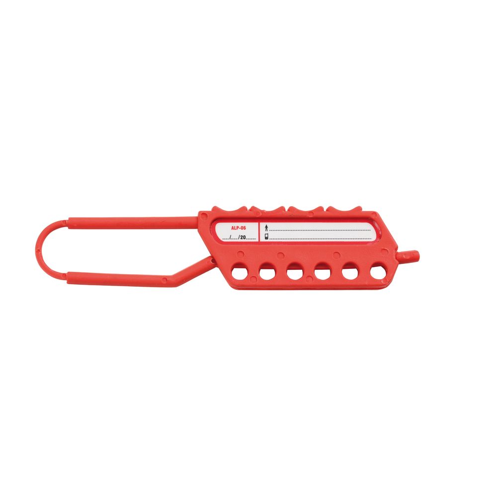 Catu Red 6-Lock Lockout Hasp Plastic Lockout Hasp, 6 mm