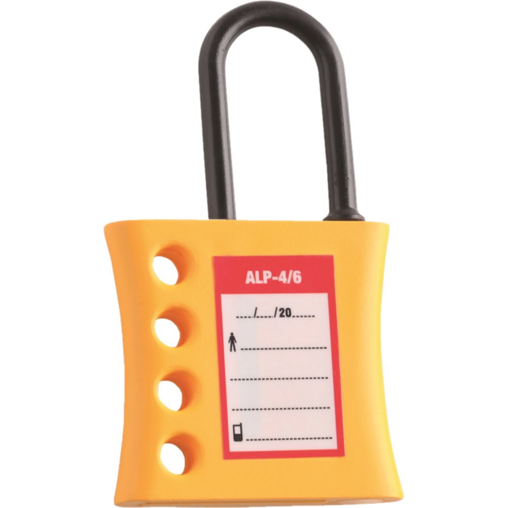 Catu Yellow 4-Lock Lockout Hasp Plastic Lockout Hasp, 6 mm