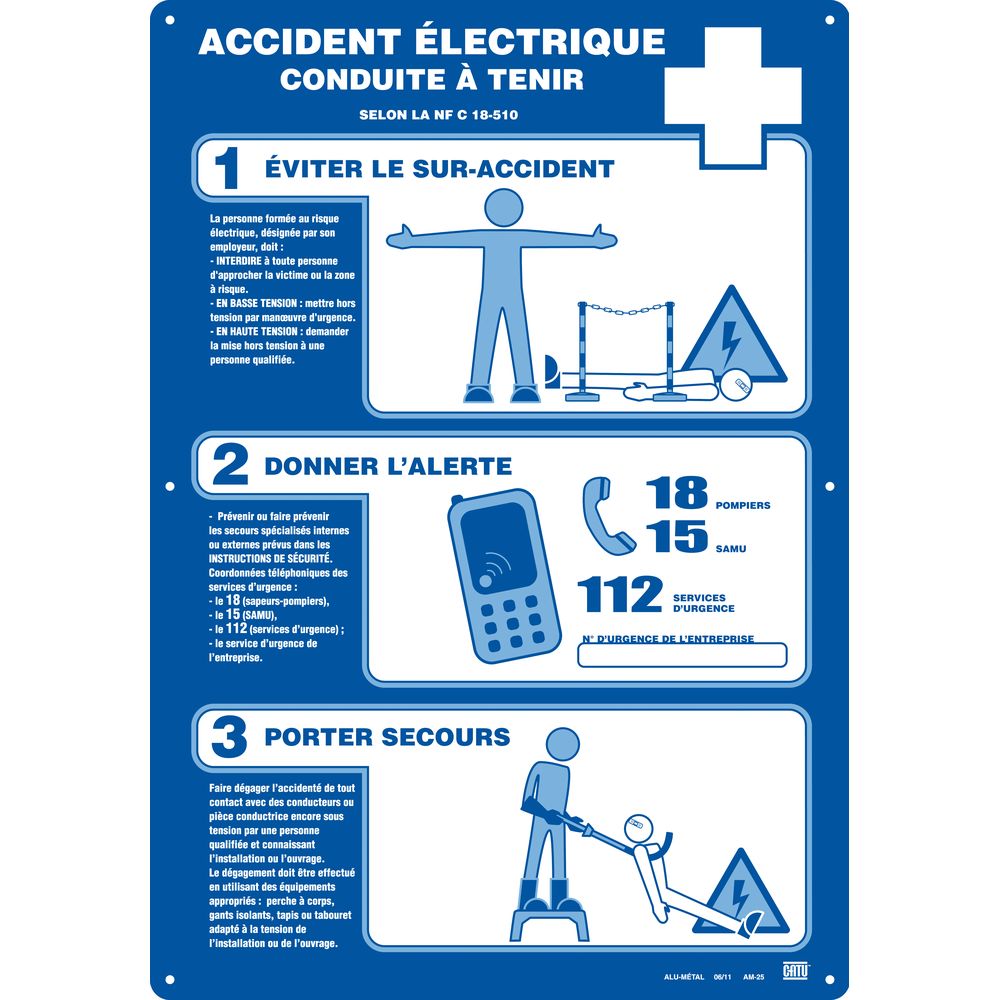 Catu Hazard Warning Sign (French)