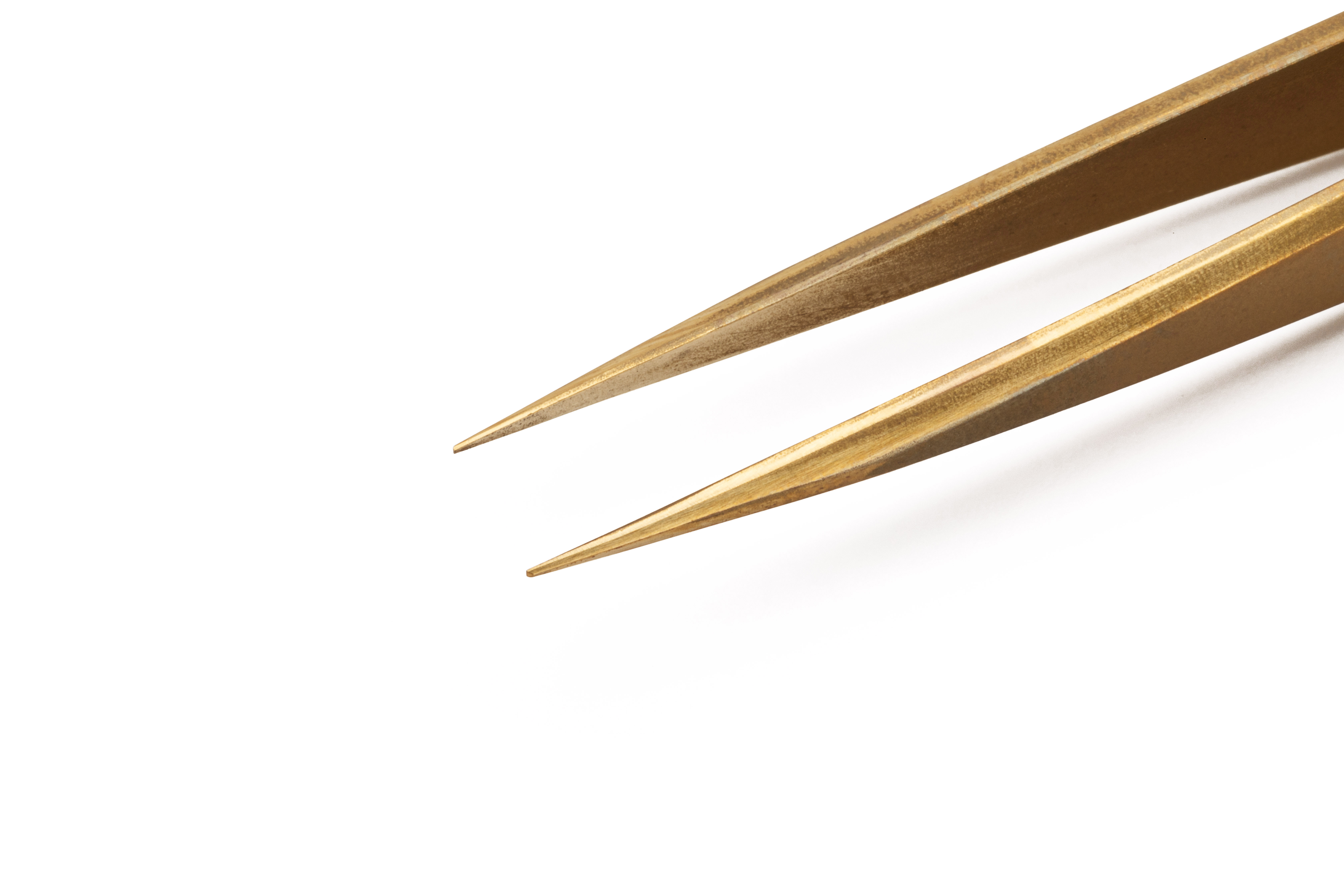 am Erem 127in Brass Pointed ESD Safe Tweezer