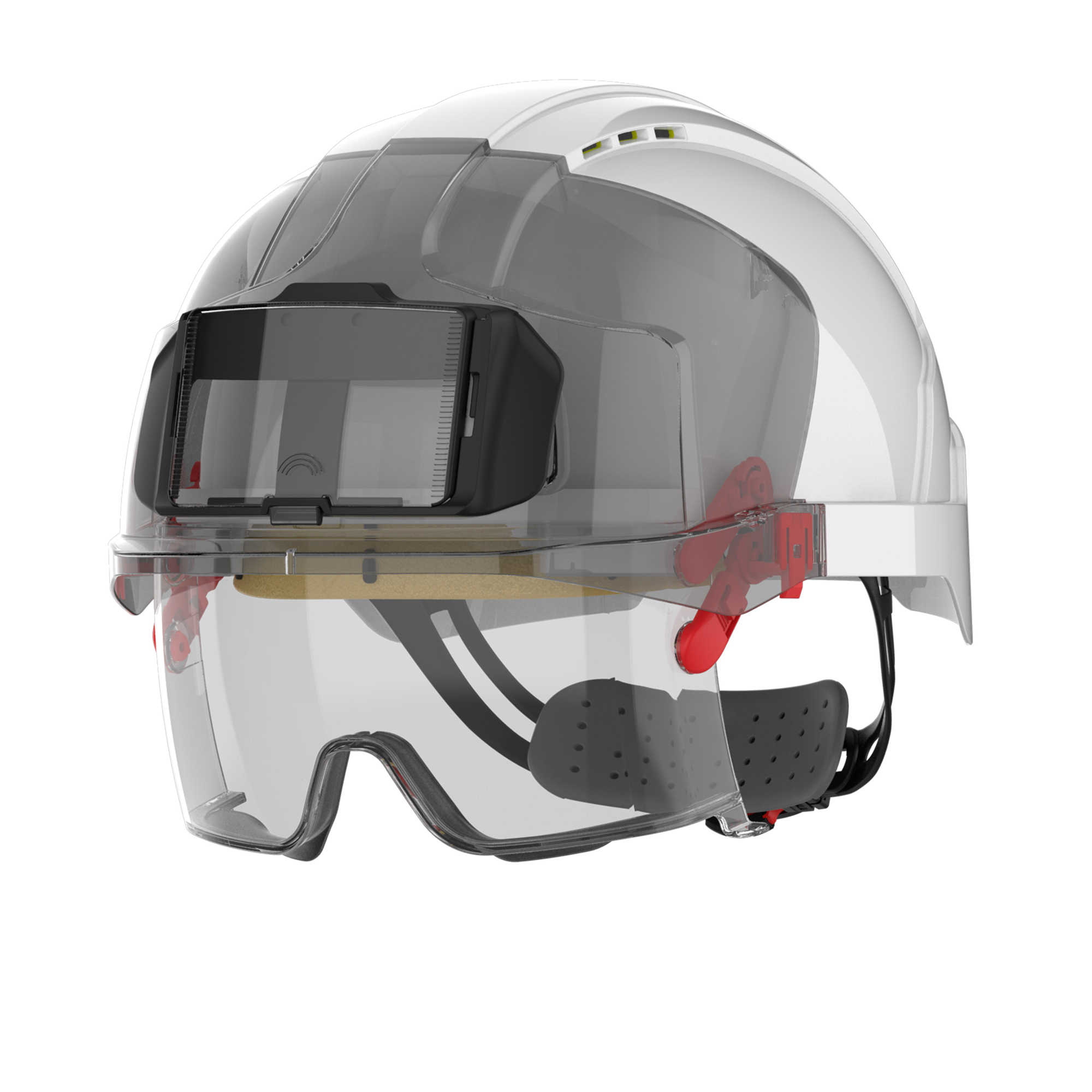 JSP EVO VISTAlens White Safety Helmet Ventilated Adjustable
