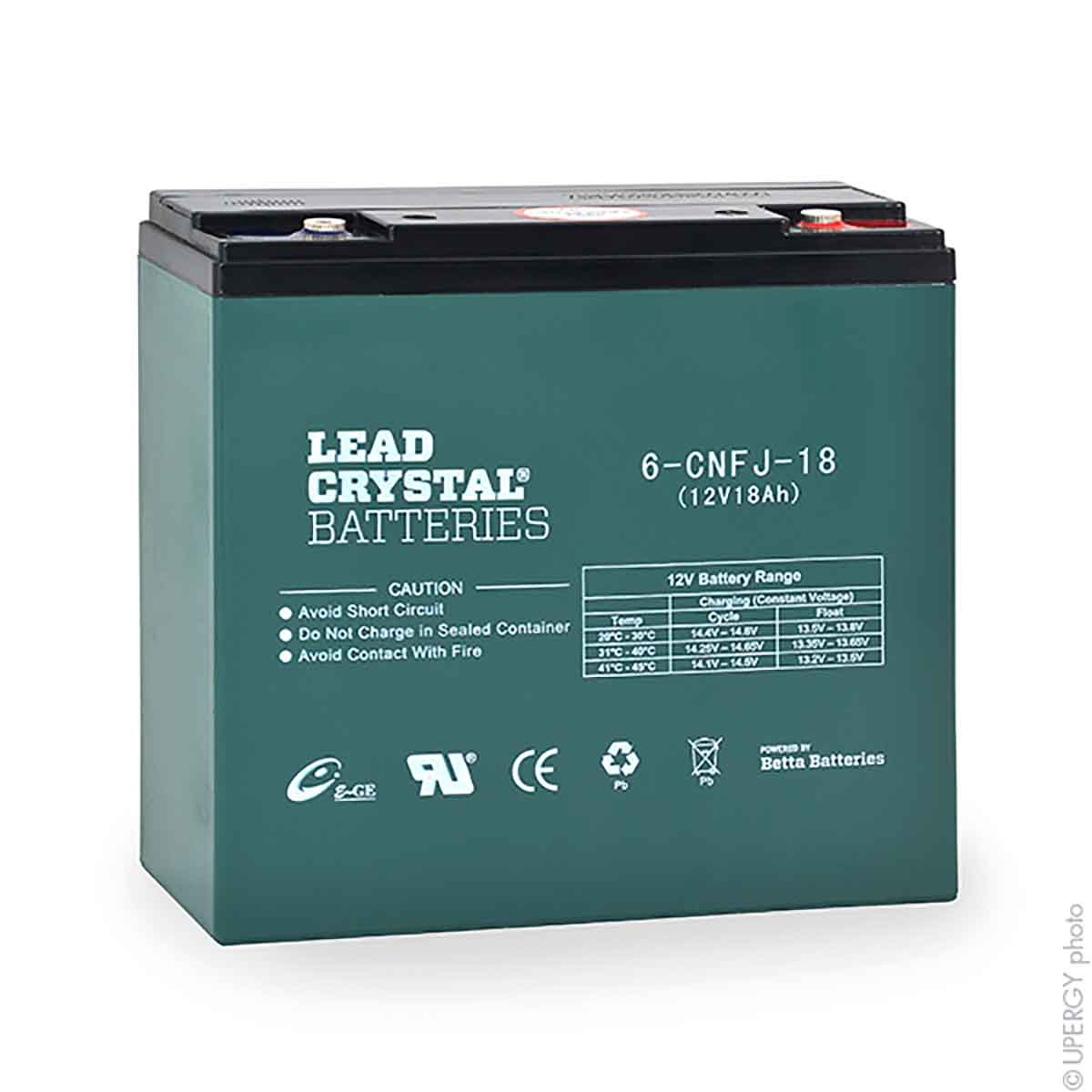ENIX Energies 12 V, Standard Sealed Lead Acid Battery, 18 Ah, 76mm x 170 mm