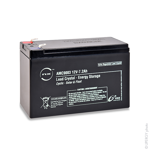 ENIX Energies 12 V, Faston F2 Sealed Lead Acid Battery, 7.2 Ah, 65mm x 100 mm