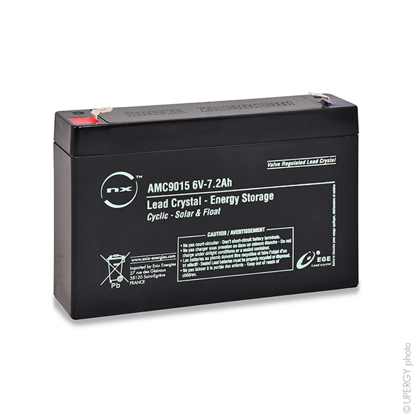 ENIX Energies 6 V, Standard Sealed Lead Acid Battery, 7.2 Ah, 35mm x 100 mm