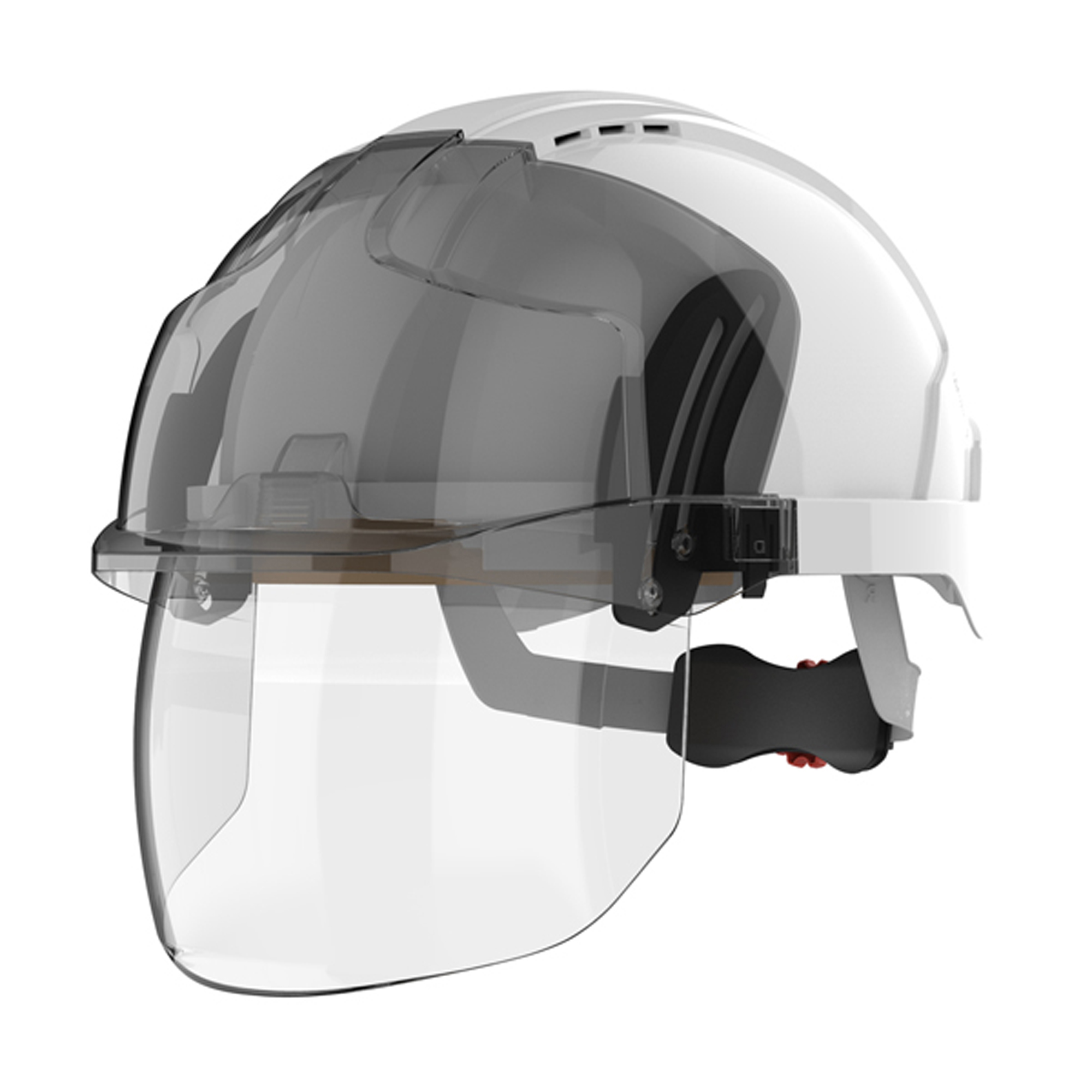 JSP EVOVISTAlens White Safety Helmet Ventilated Adjustable