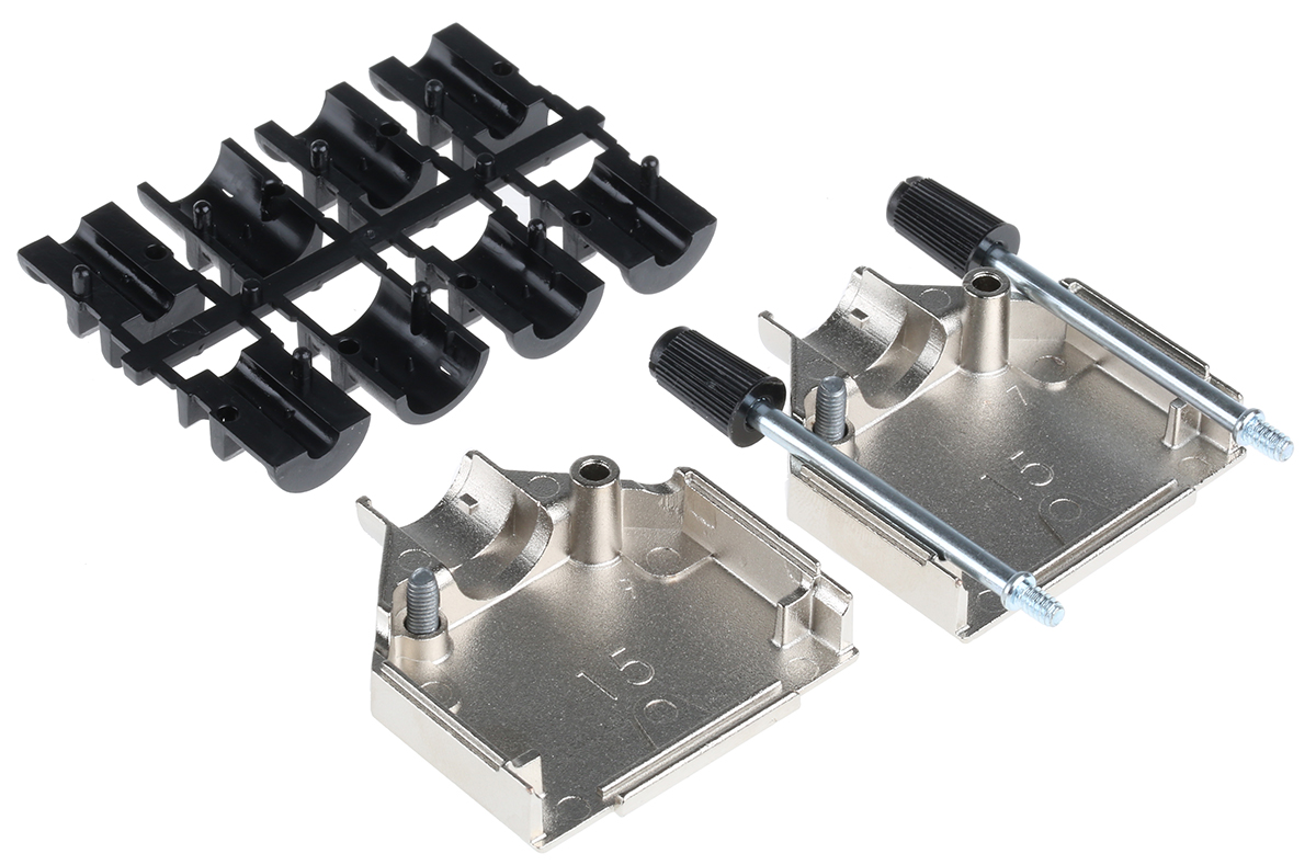 amet-15-rs ASSMANN WSW AMET Series Zinc Straight D-Sub Backshell, 15 Way Strain Relief