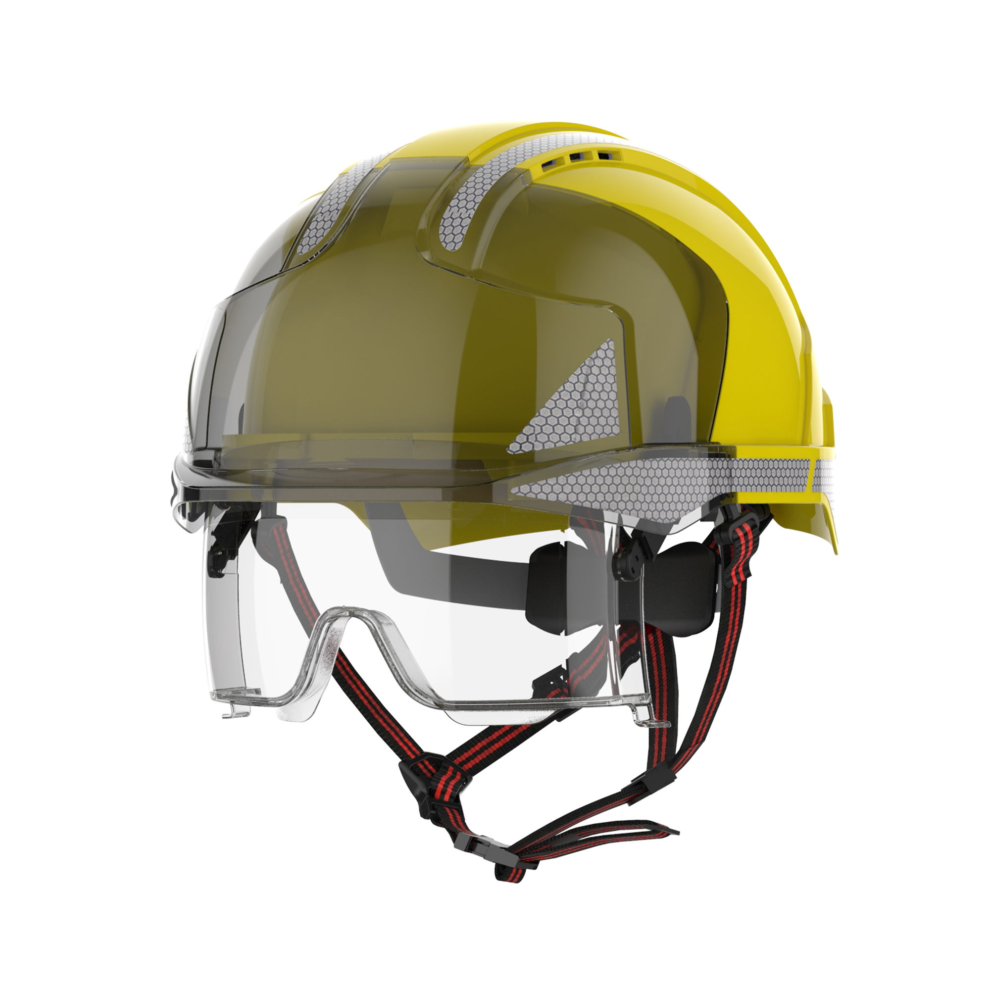 JSP EVO Yellow Safety Helmet Chin Strap Included Ventilated Adjustable