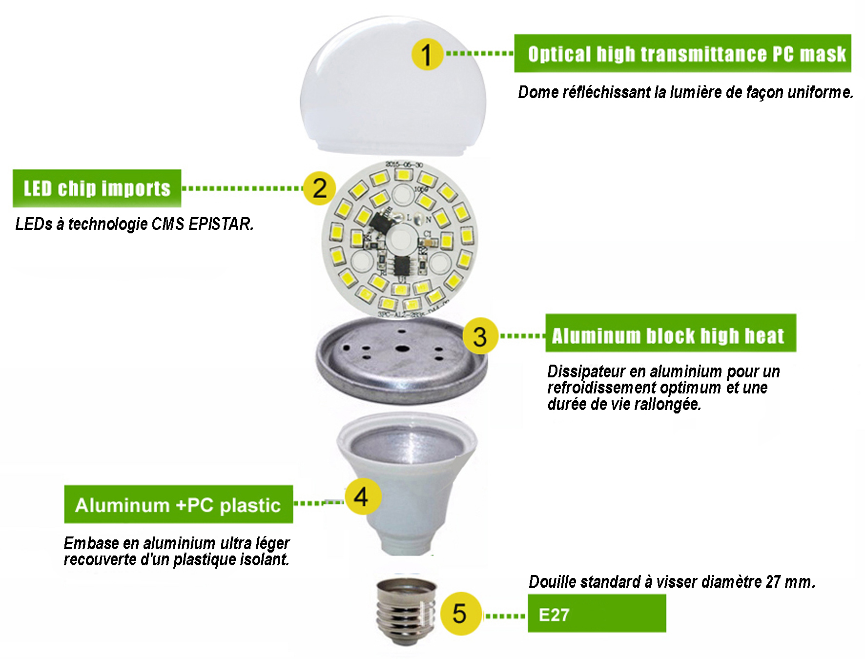 amp0034 Seeit E27 E27 GLS LED Lamp 12 W(12 W), 3000k, Warm White, Round shape