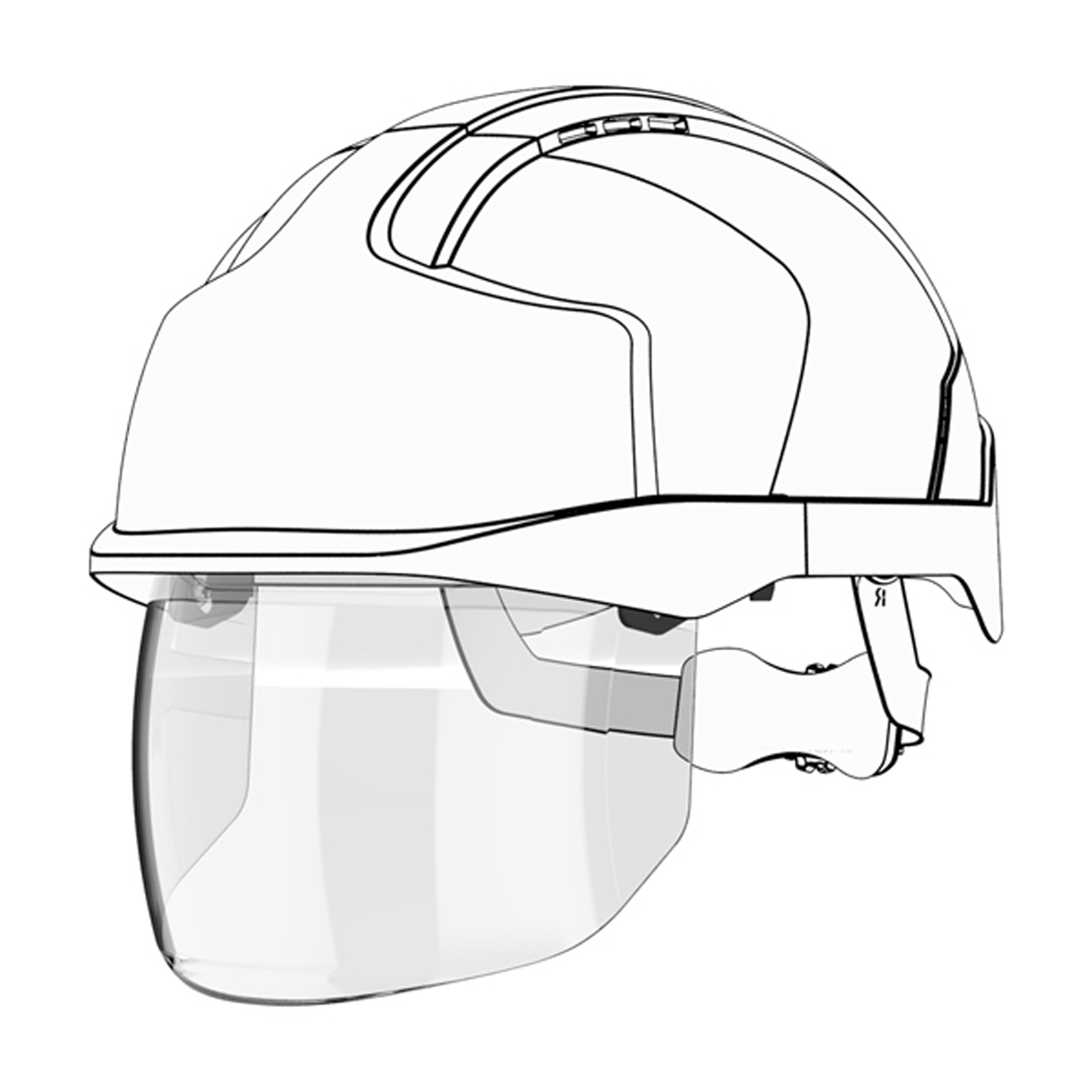JSP Smoked Polycarbonate Face Shield with Face Guard, Resistant To Impact Resistant