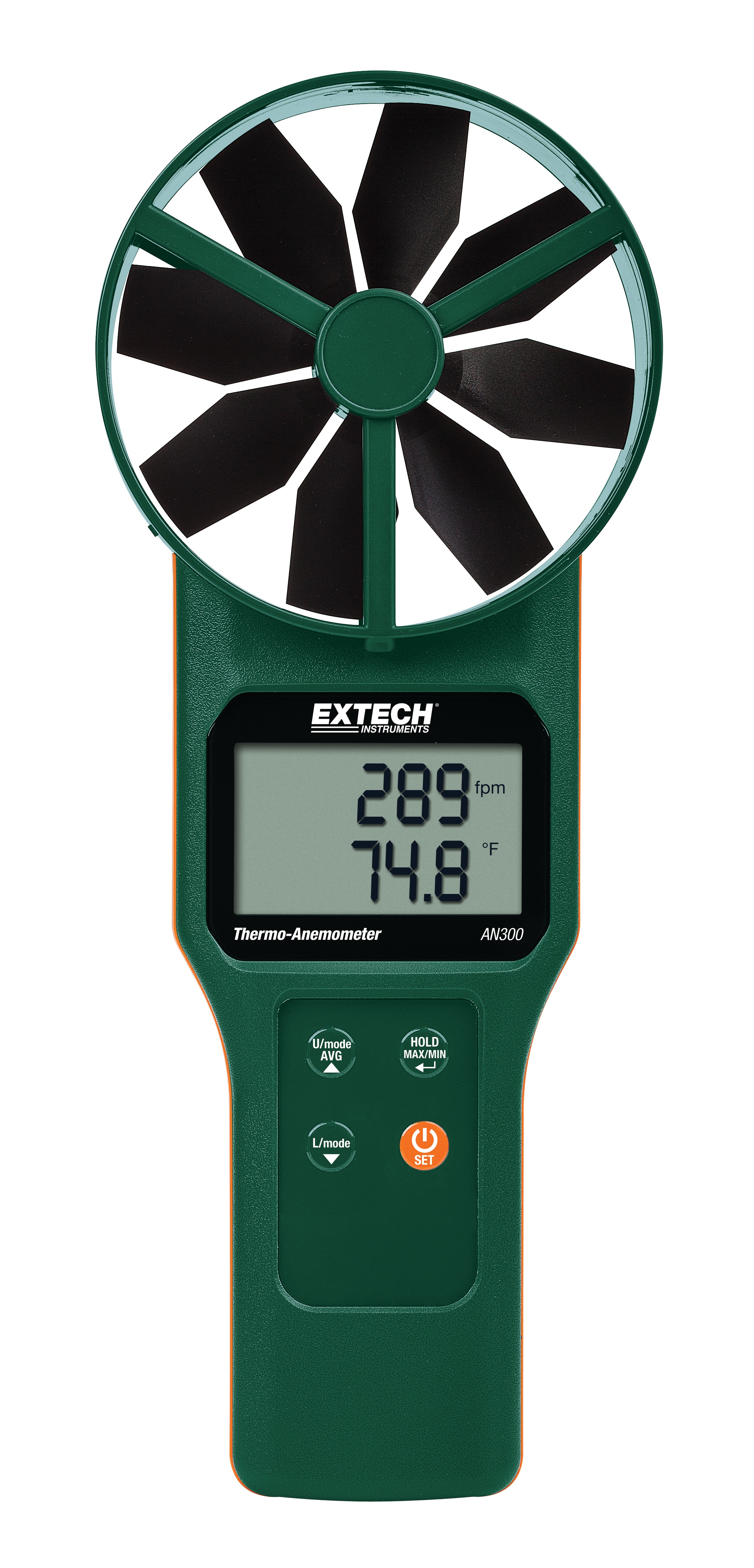 Extech AN300 Vane Anemometer, Measures Air Flow, 30 m/s