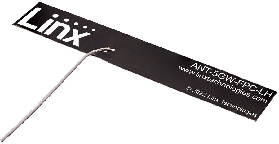 Linx ANT-5GW-FPC-LH100M4 Plate Omni-Directional Antenna with MHF4 Connector, 5G, NB IoT, LTE, Cellular IoT (LTE-M)