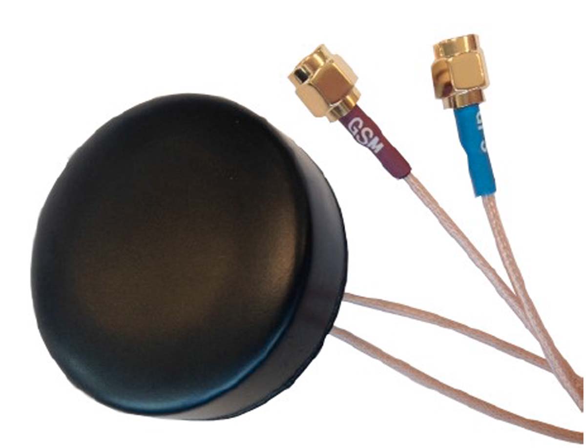 RF Solutions ANT-GSMGPS-SMA Puck Multi-Band Antenna with SMA Connector