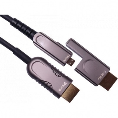 NewLink AOCDET-HDMI series, 40 m HDMI Cable, - Male HDMI to Male Micro HDMI, HDMI V2.1, Black