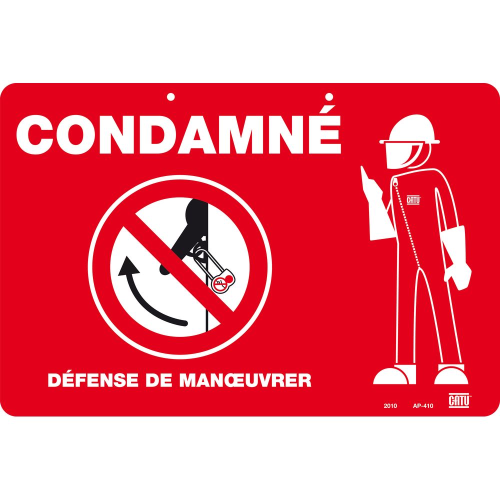 Catu Hazard Warning Sign (French)