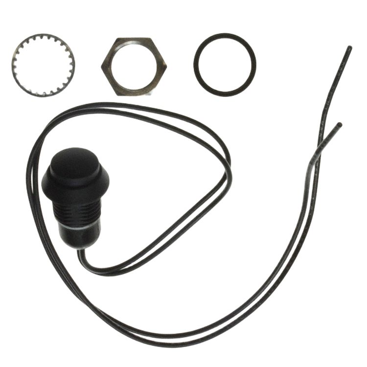C & K AP Series Pushbutton, Momentary, Panel Mount, 13.8 mm Cutout, SPST-NO, IP67, 24 V 125 V