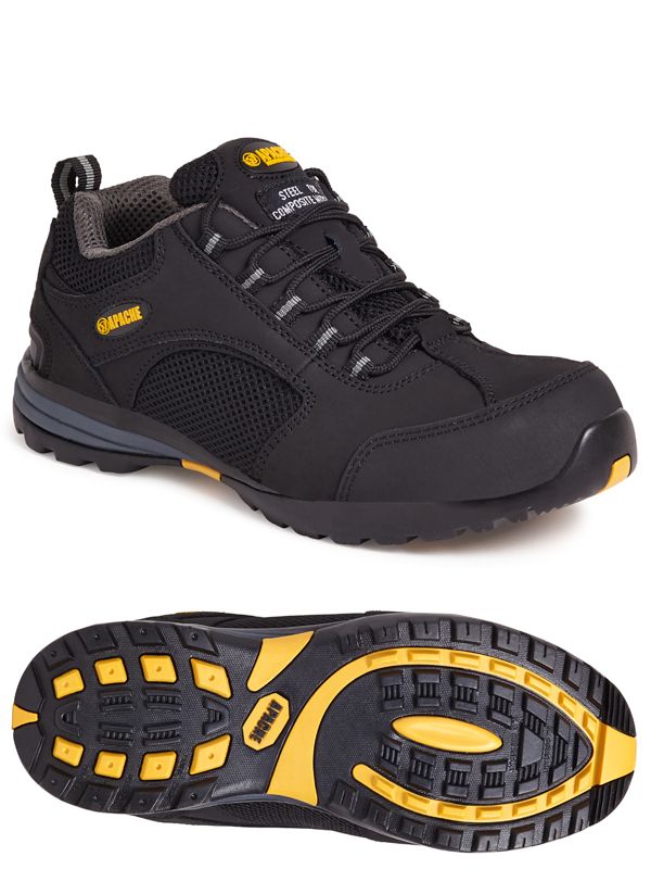 Sterling Safety Wear AP318SM Men's Black Steel Safety Trainer, UK 6, EU 39