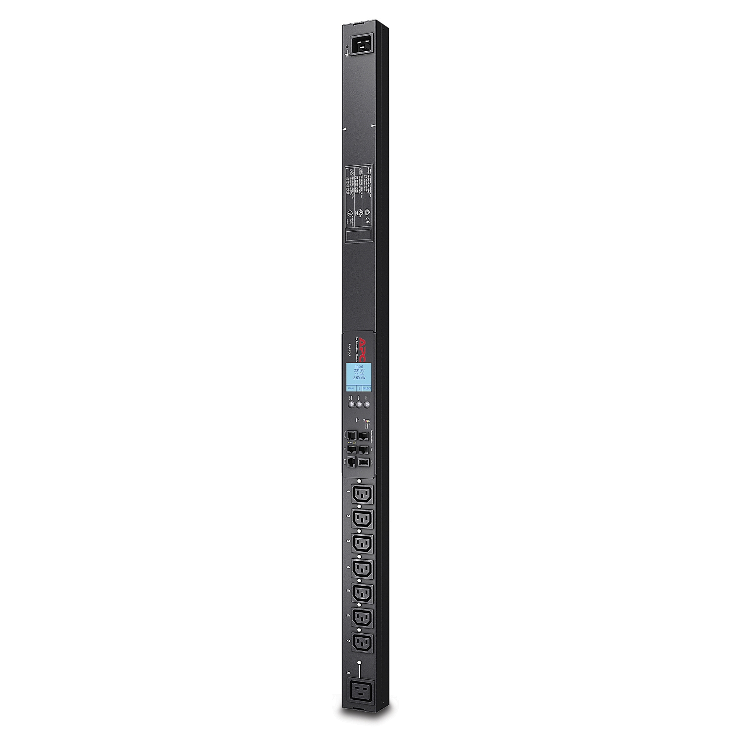 APC IEC 60320 C13 8 Gang Socket Bar, 2.9mm Cable, 16A, 230V