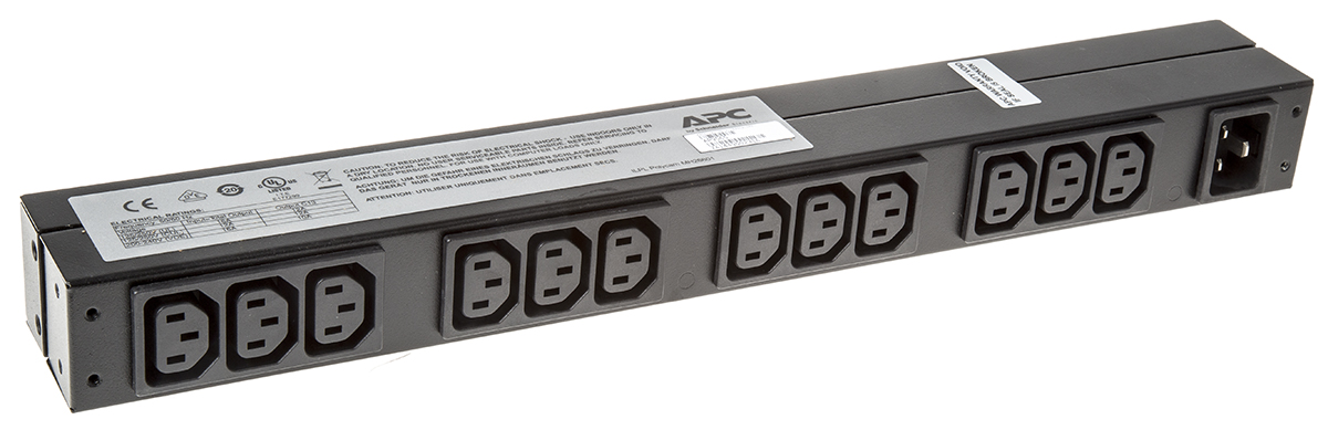 APC IEC C13 12 Gang Socket Bar, 2.5m Cable, 16A, 100V, 240 V