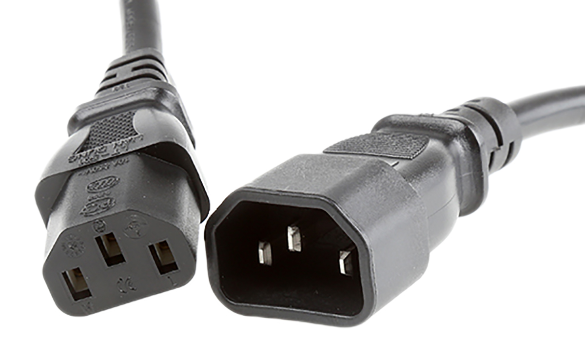 APC IEC C13 to IEC C14 Power Cord, 610 mm Black Netshelter PDU