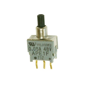 Nidec Components APE Series Miniature Push Button Switch, On-On, PCB, SPDT