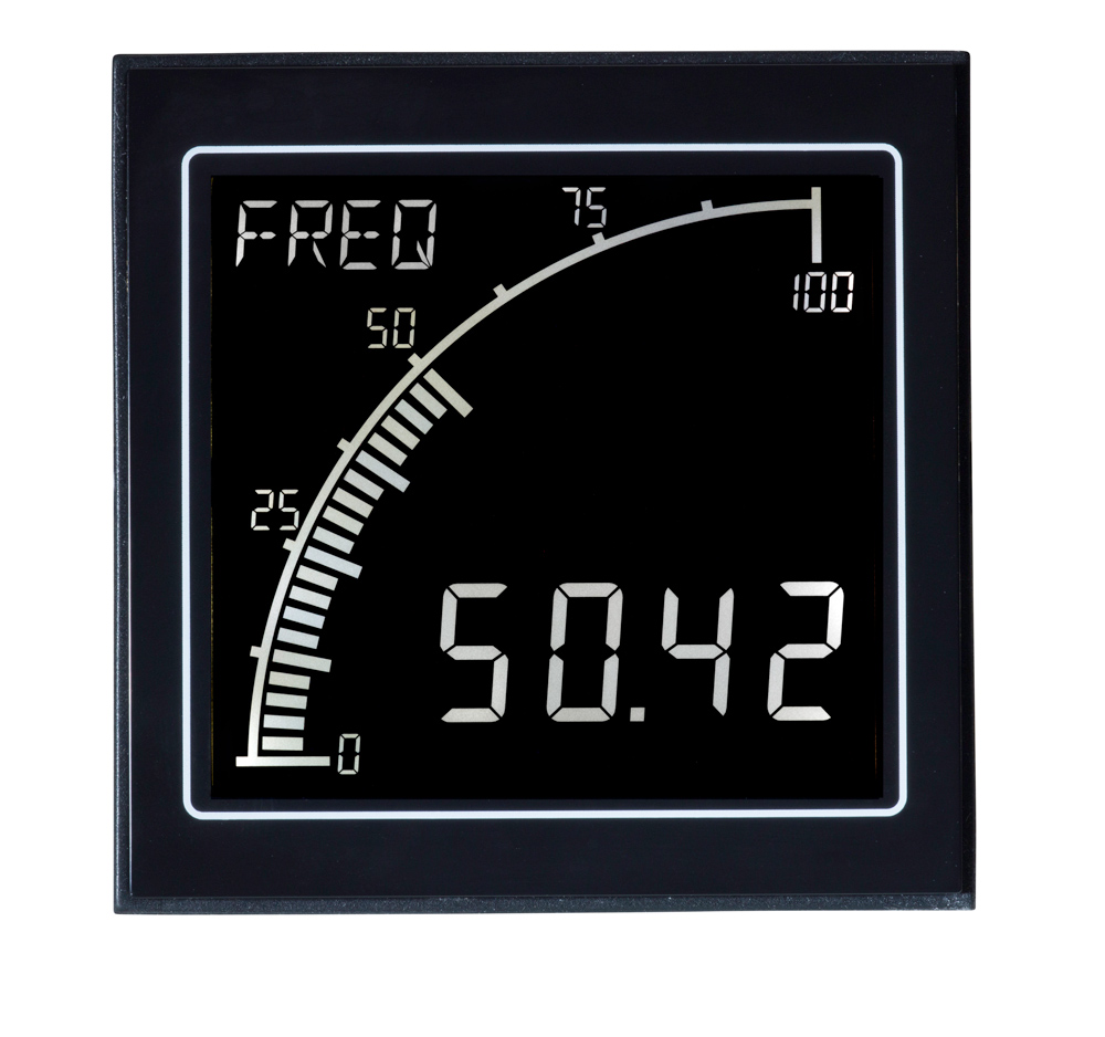 Trumeter APM LCD Digital Panel Multifunction Meter for MPS, Frequency, Voltage,  68 mm  x 68 mm
