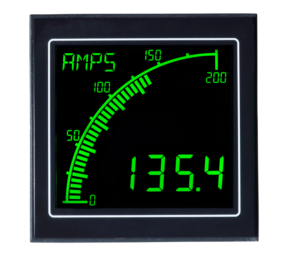 apm-m2-ano Trumeter APM LCD Digital Panel Multifunction Meter for MPS, Frequency, Voltage,  68 mm  x 68 mm
