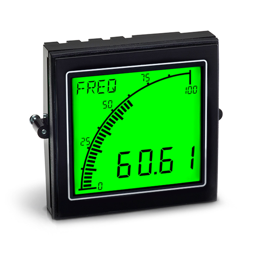 Trumeter APM LCD Digital Panel Multifunction Meter for Frequency, Voltage, MPS,  68 mm  x 68 mm