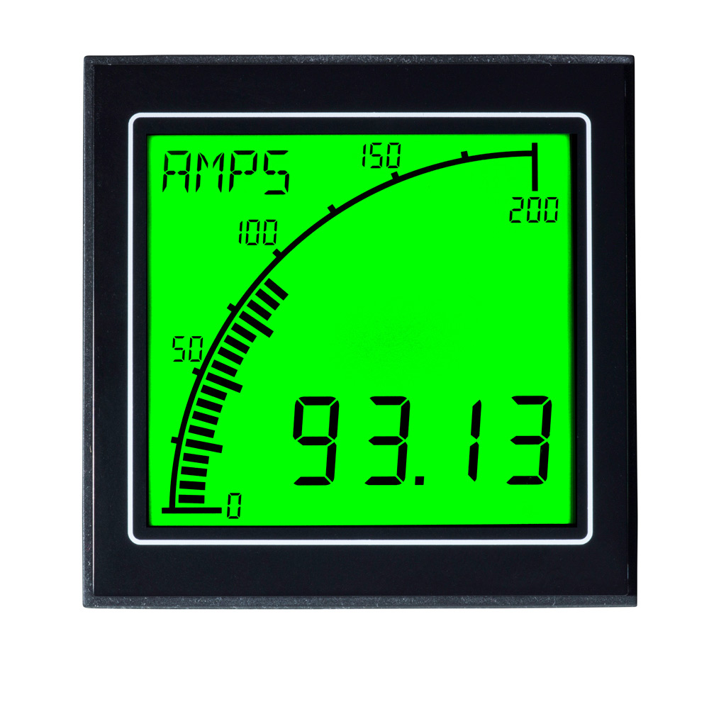 apm-m2-apo Trumeter APM LCD Digital Panel Multifunction Meter for Frequency, Voltage, MPS,  68 mm  x 68 mm