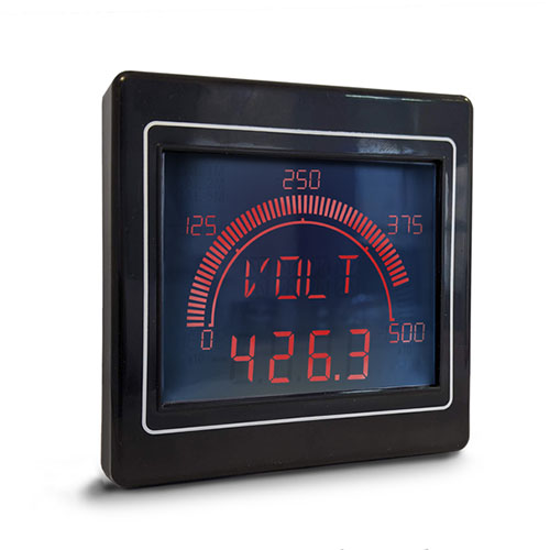 Trumeter APM LCD Digital Panel Multifunction Meter for Frequency, Current, Power, Voltage,  68 mm  x 68 mm
