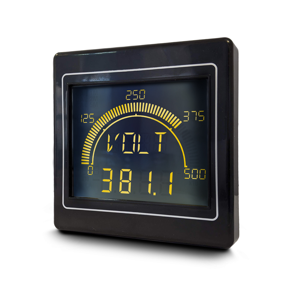 apm-max-m21-nu-4b Trumeter APM-MAX LCD Digital Panel Multifunction Meter for Voltage, Power, Frequency, Current,  68 mm  x 68 mm