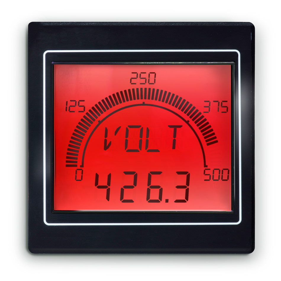 apm-max-m21-pu-4b Trumeter APM-MAX LCD Digital Panel Multifunction Meter for Current, Frequency, Power, Voltage,  68 mm  x 68 mm