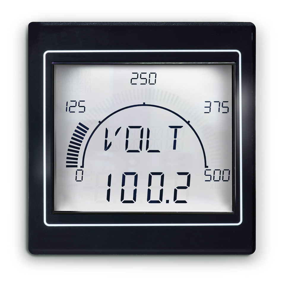 apm-max-m23-pl-4r Trumeter APM LCD Multi-Function Panel Meters for Power, Voltage, Current, Frequency,  68 mm  x 68 mm