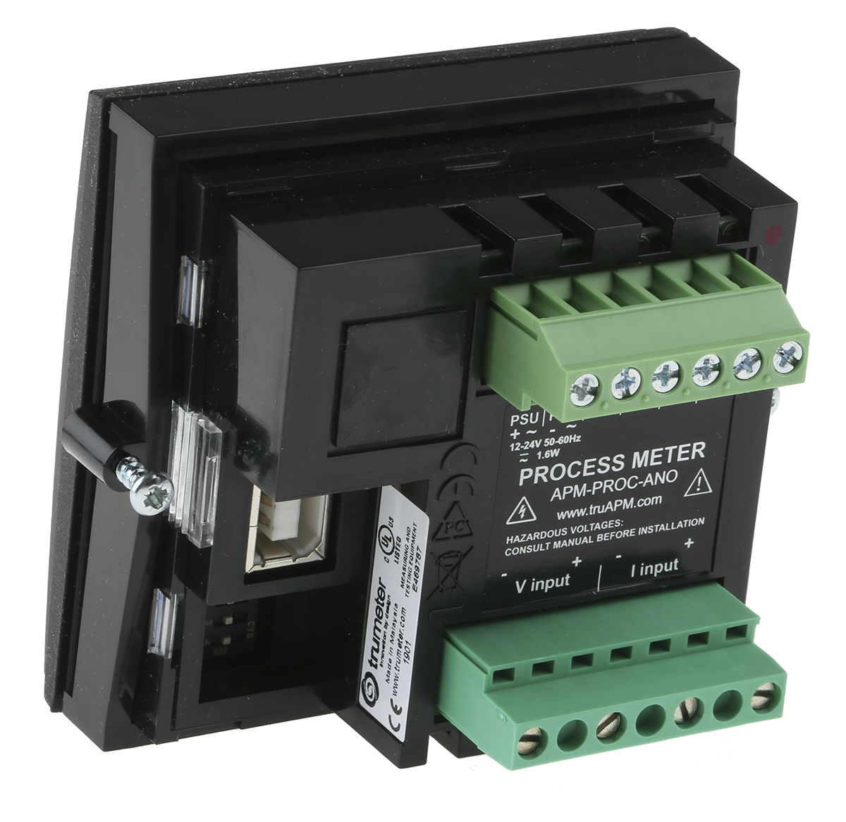 apm-proc-ano Trumeter APM LCD Digital Panel Multifunction Meter for Voltage, Current,  68 mm  x 68 mm