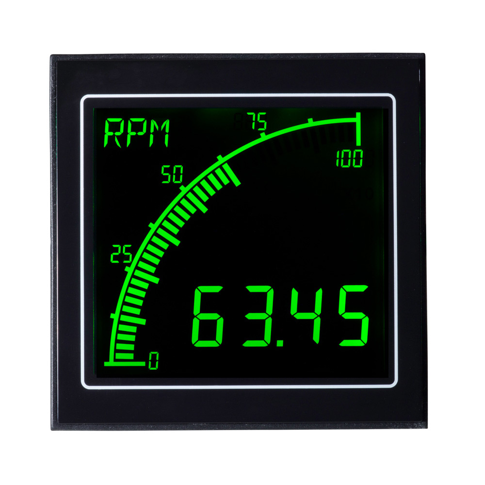 apm-proc-ano Trumeter APM LCD Digital Panel Multifunction Meter for Voltage, Current,  68 mm  x 68 mm