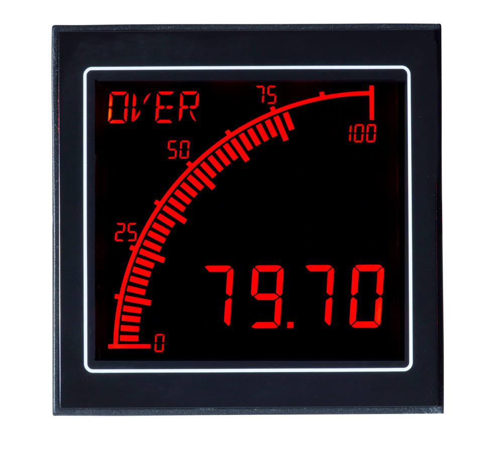 apm-proc-apo Trumeter APM LCD Digital Panel Multifunction Meter for Current, Voltage,  68 mm  x 68 mm