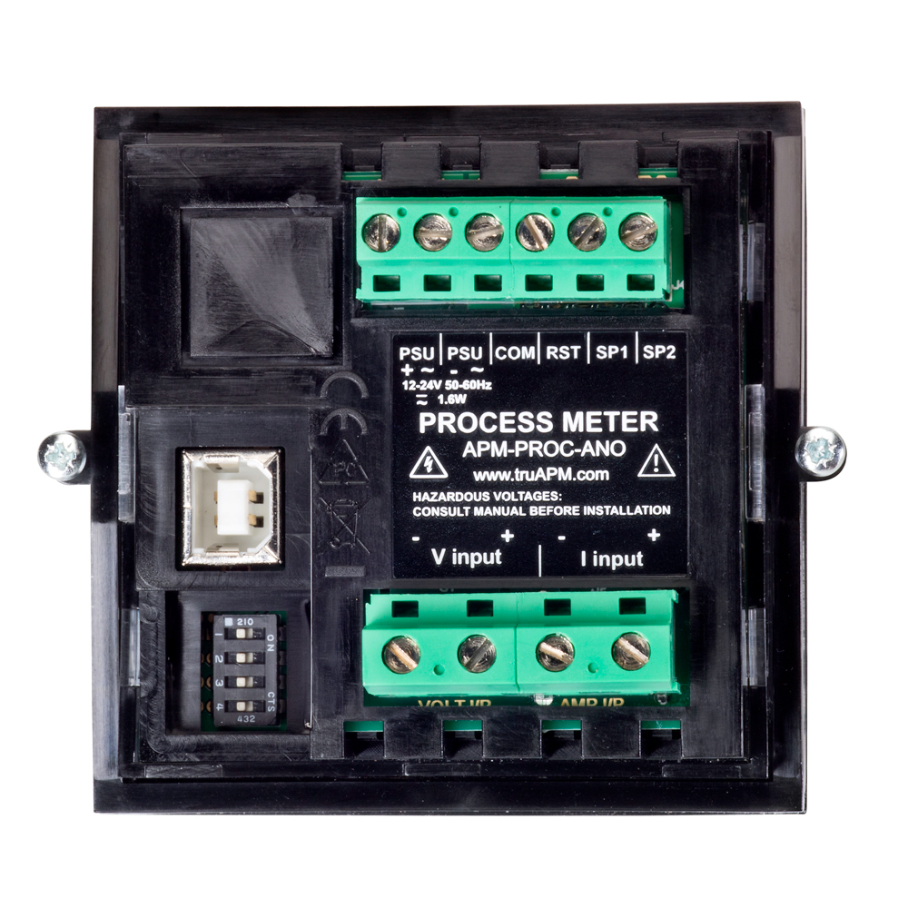 apm-proc-apo Trumeter APM LCD Digital Panel Multifunction Meter for Current, Voltage,  68 mm  x 68 mm