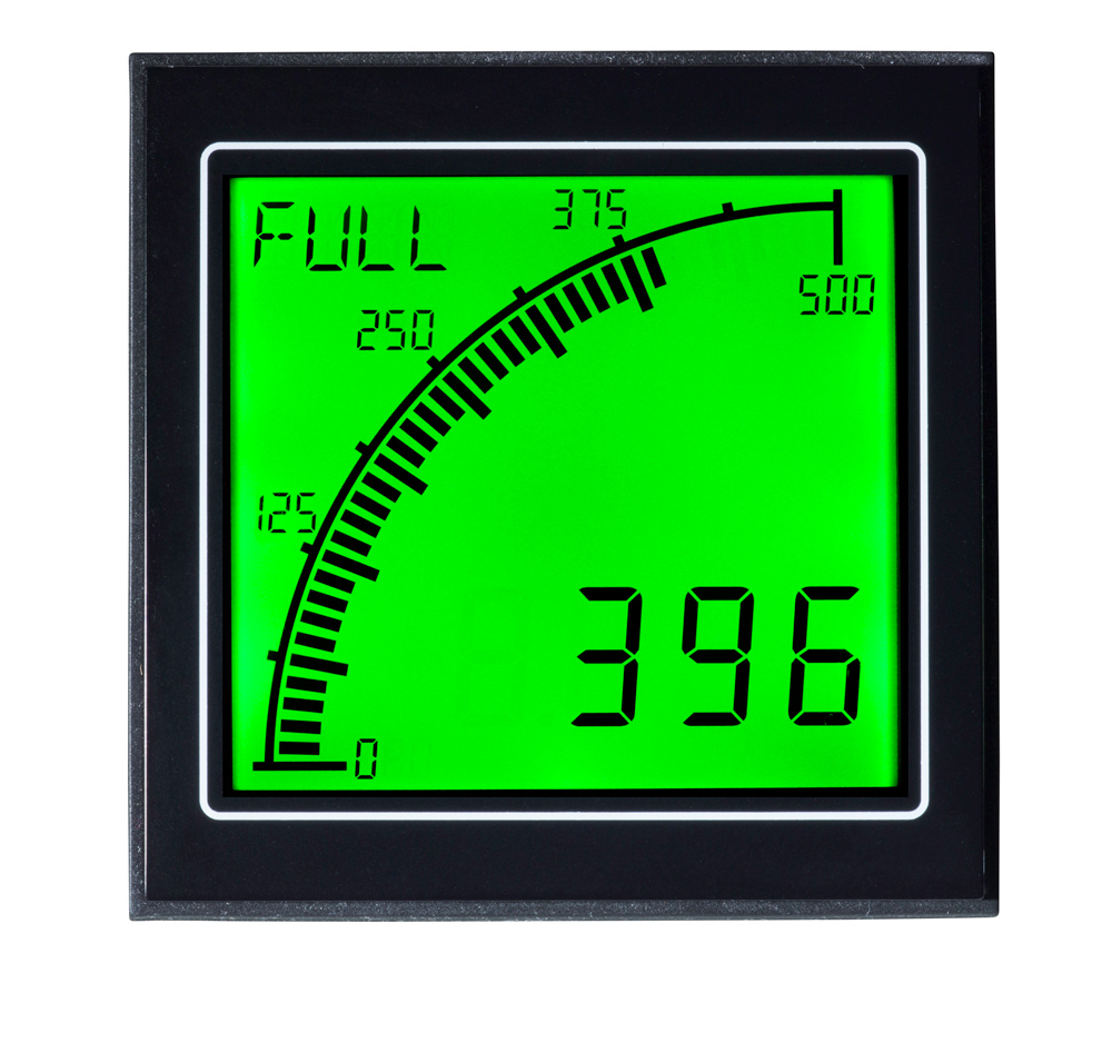 apm-rate-apo Trumeter APM LCD Digital Panel Multifunction Meter for Speed, Flow, Rate,  68 mm  x 68 mm