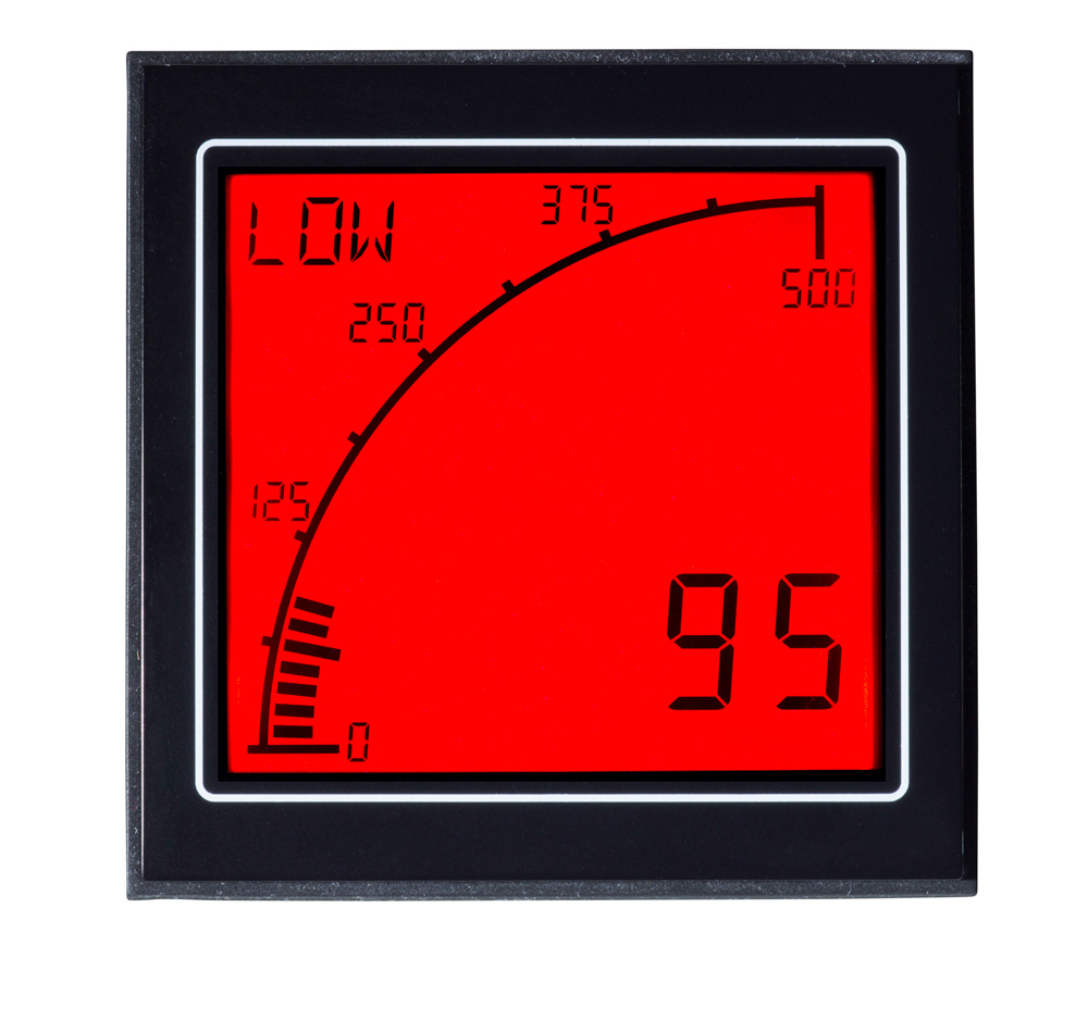 apm-rate-apo Trumeter APM LCD Digital Panel Multifunction Meter for Speed, Flow, Rate,  68 mm  x 68 mm