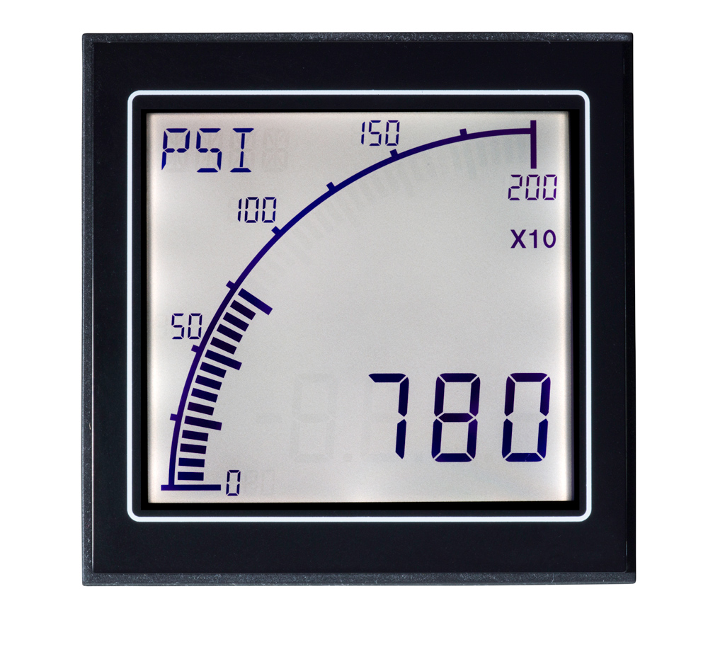 apm-rate-apo Trumeter APM LCD Digital Panel Multifunction Meter for Speed, Flow, Rate,  68 mm  x 68 mm