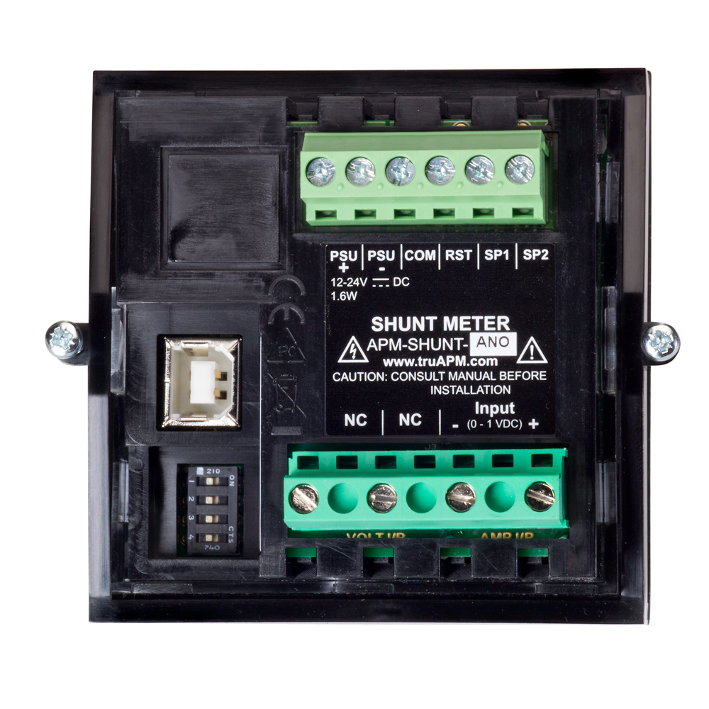 apm-shunt-ano Trumeter APM Series Digital Voltmeter DC, LCD Display 4-Digits 0.1 %, 68 mm, 68 mm