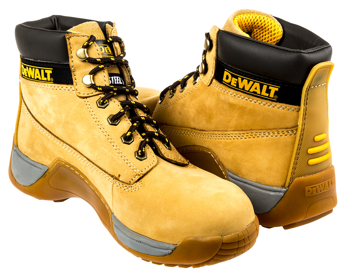 DeWALT Apprentice Honey Steel Toe Capped Men's Safety Boots 8, EU 42 EN 345 SB, EN ISO 20345:2011